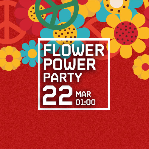 FLOWER POWER PARTY amb BUFF BAY